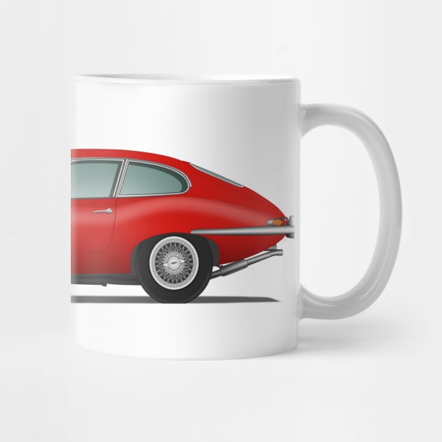 E Type Series 1 Coupe Carmen Red by SteveHClark